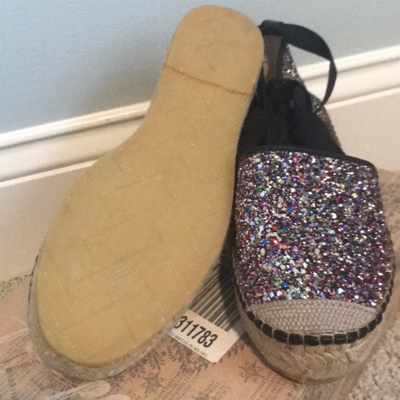 Free People Glitter Espadrilles NIB - Picture 5 of 7